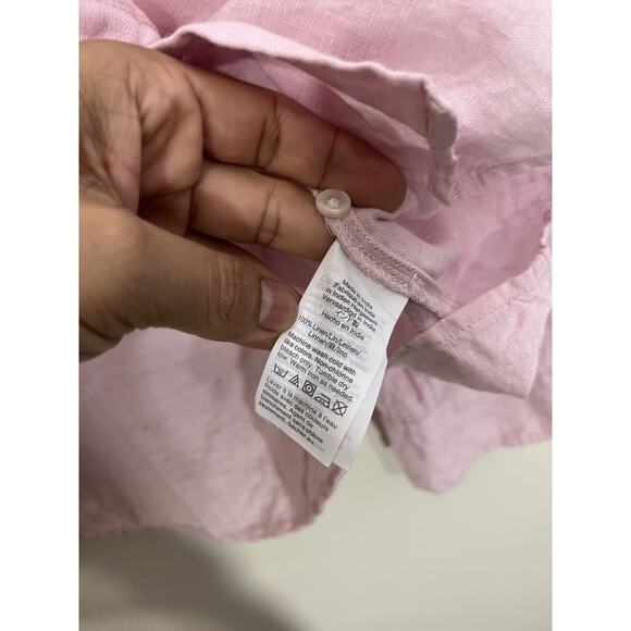 J CREW Baird McNutt Irish Linen Shirt 14 Coastal Quiet Luxury Minimalist Relaxed - Picture 5 of 14